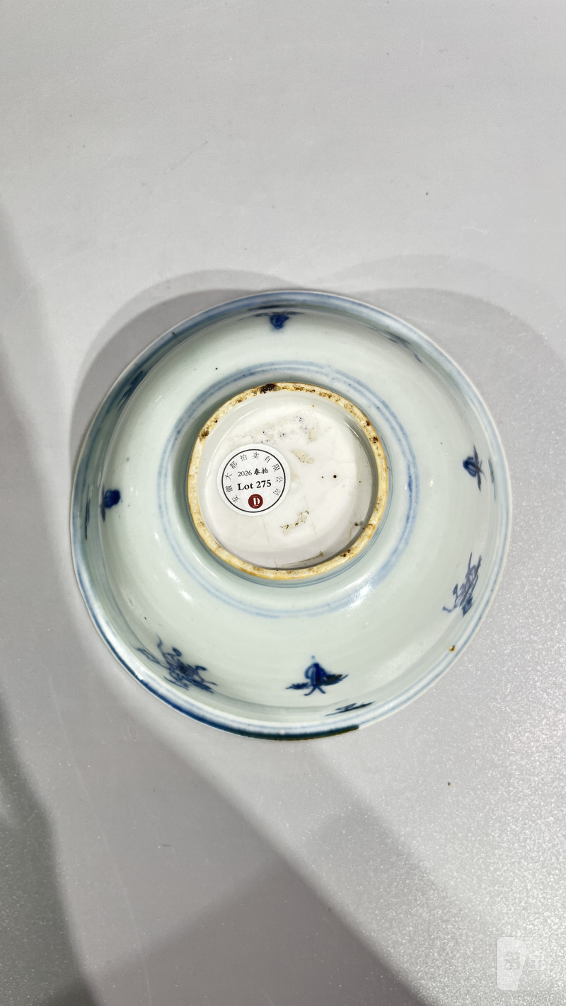 明中期 青花人物故事纹碗 - 图8